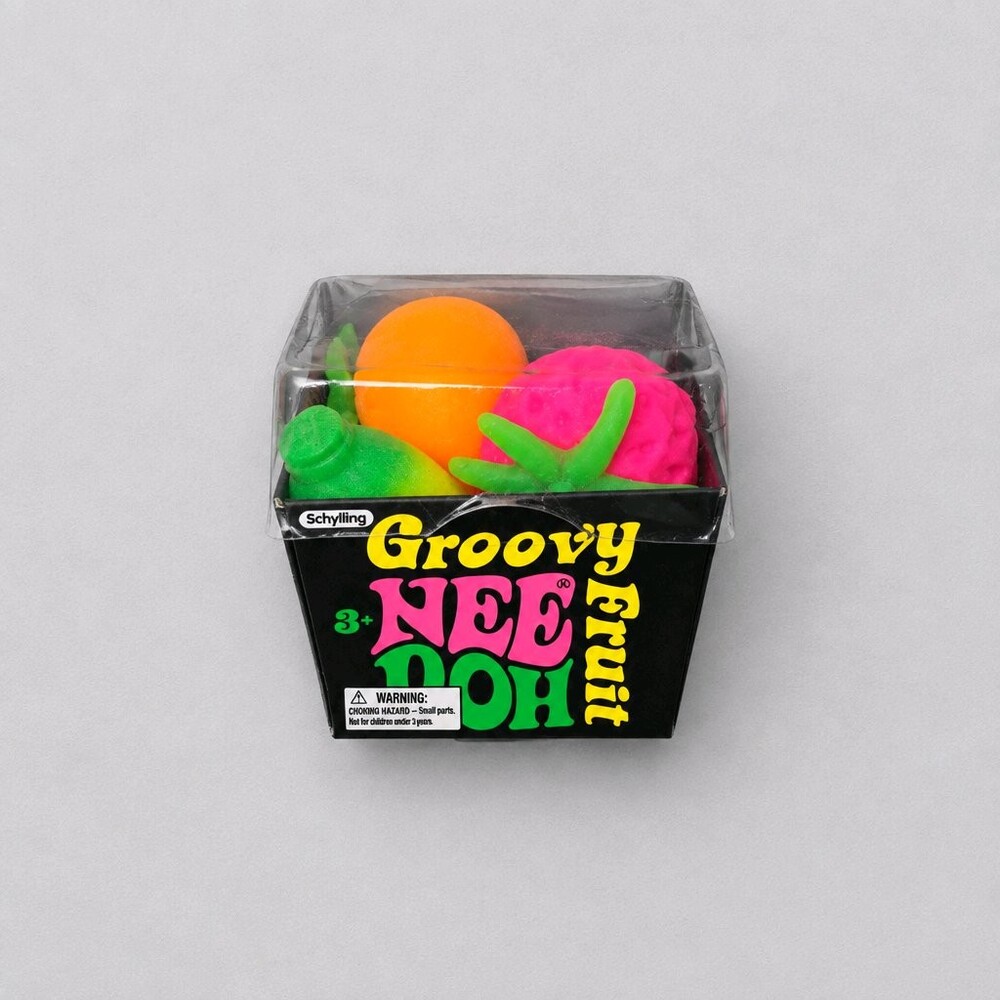 Schylling Groovy Nee Doh Fruit Stress Toy 3 Pack Multicolor